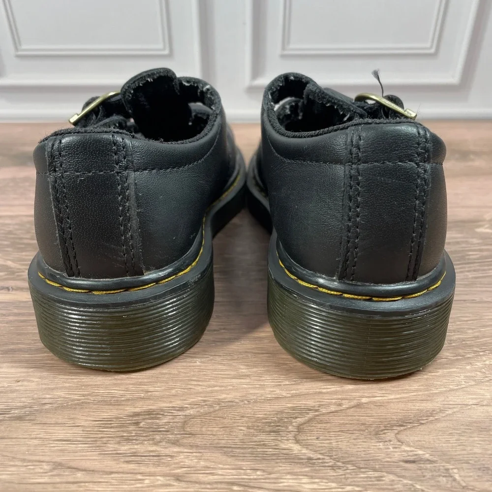 Dr. Martens 8065 J Mary Jane Kids‎ Black Leather Double Strap Shoes Size 13 US